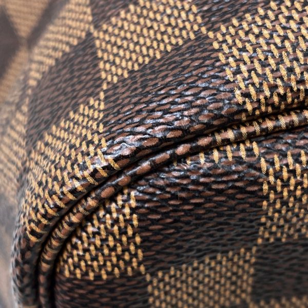 3 Louis Vuitton Neverfull MM Handbag Shopping Tote Bag Damier Brown Rose Ballerine