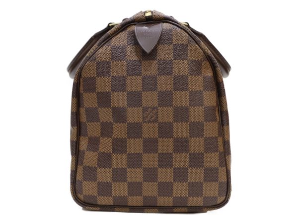 3 Louis Vuitton Speedy 30 Handbag Boston Bag Damier Brown Red