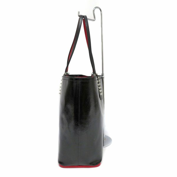 3 Christian Louboutin Kabata Small Tote Bag Patent Leather Black Red