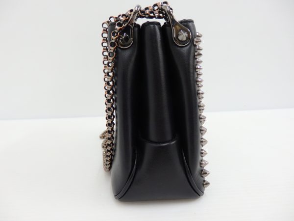 OLYMPUS DIGITAL CAMERA Christian Louboutin Trilby Chain Shoulder Bag Studded Black