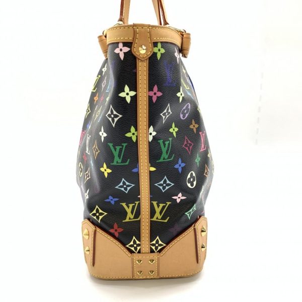 3 Louis Vuitton Charlene MM Tote Bag Monogram Multicolor Noir Black