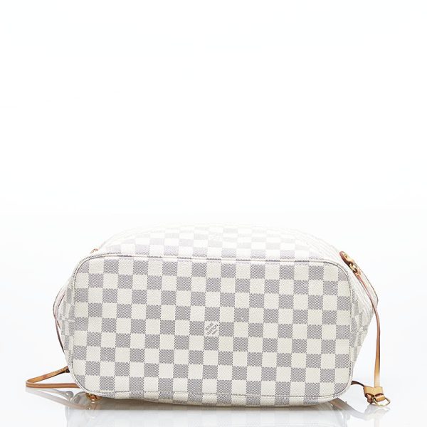 3 Louis Vuitton Damier Azur Neverfull MM Tote Bag Shoulder Bag