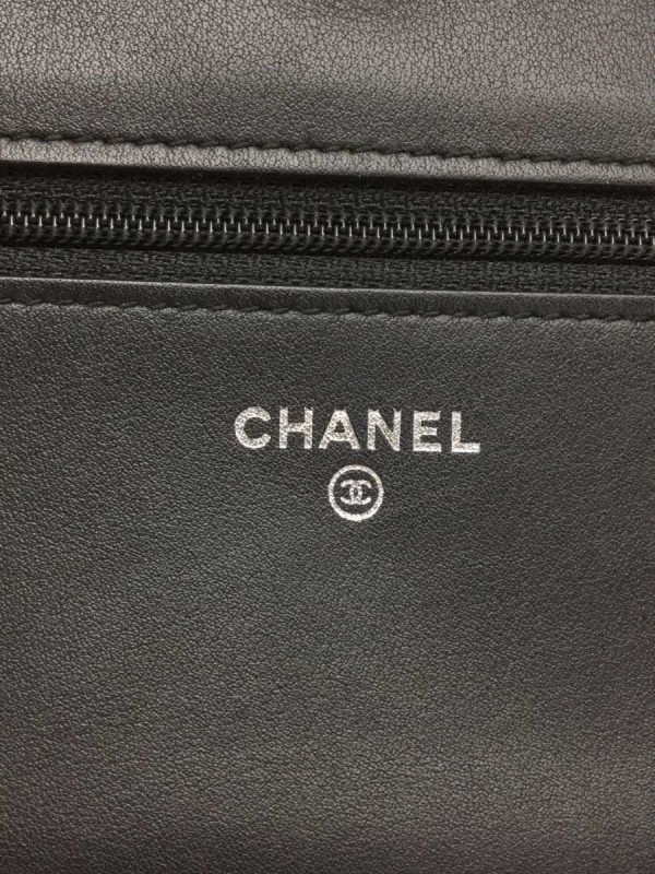 3 Chanel Wallet Chain Shoulder Bag Enamel Gray