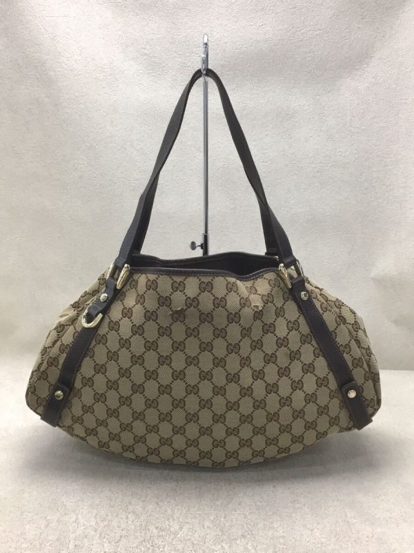 3 Gucci Tote Bag GG Canvas Brown