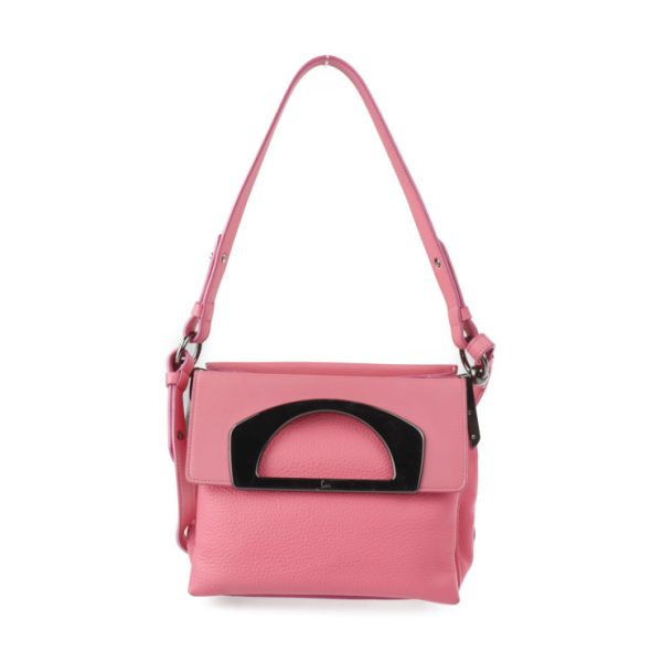 3 Christian Louboutin Passage Mini Handbag 3 Way Shoulder Bag Leather Pink Gunmetal Hardware