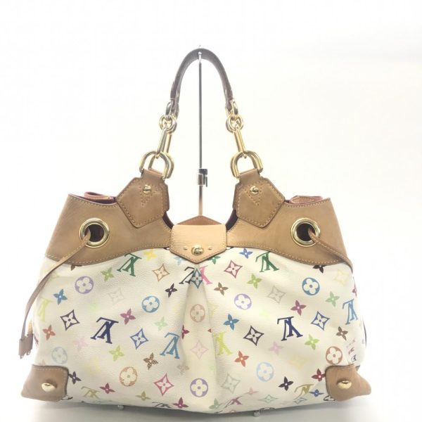 3 Louis Vuitton Ursula Monogram Multicolor Bron Handbag White