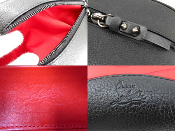 3 Christian Louboutin Blaster Second Bag One Handle Clutch Black