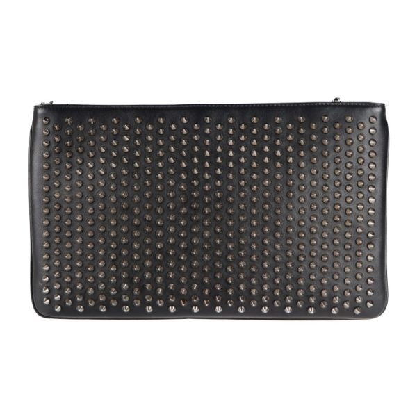 3 Christian Louboutin Ruby Posh Clutch Bag Leather Black