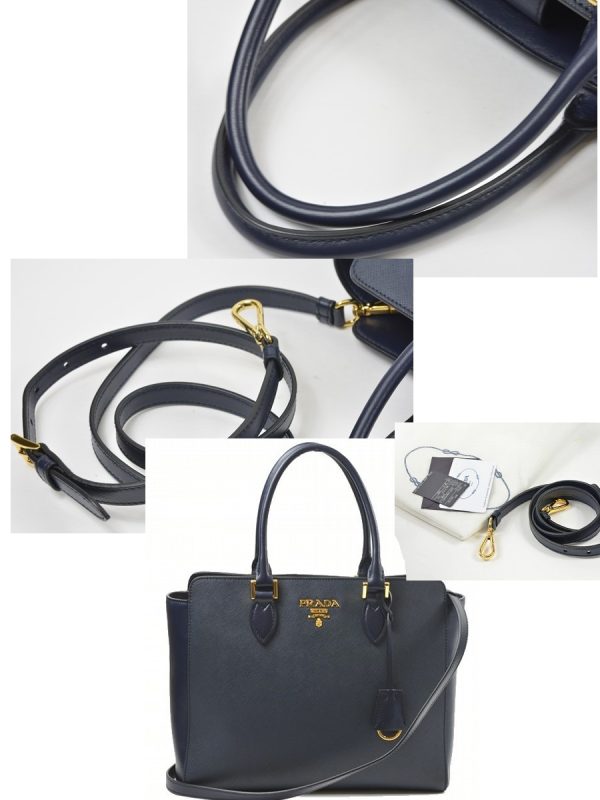 4 Prada 2 Way Shoulder Bag Leather