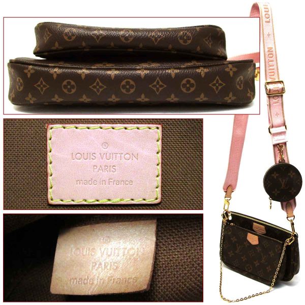 4 Louis Vuitton Shoulder Bag Monogram Multi Pochette Accessoire Rose Claire