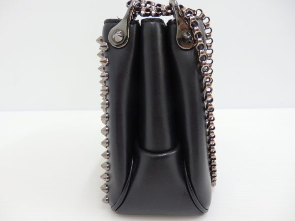 OLYMPUS DIGITAL CAMERA Christian Louboutin Trilby Chain Shoulder Bag Studded Black