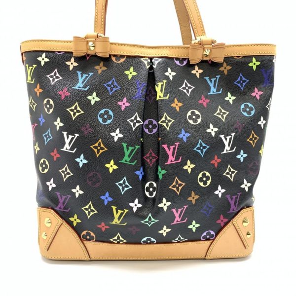 4 Louis Vuitton Charlene MM Tote Bag Monogram Multicolor Noir Black