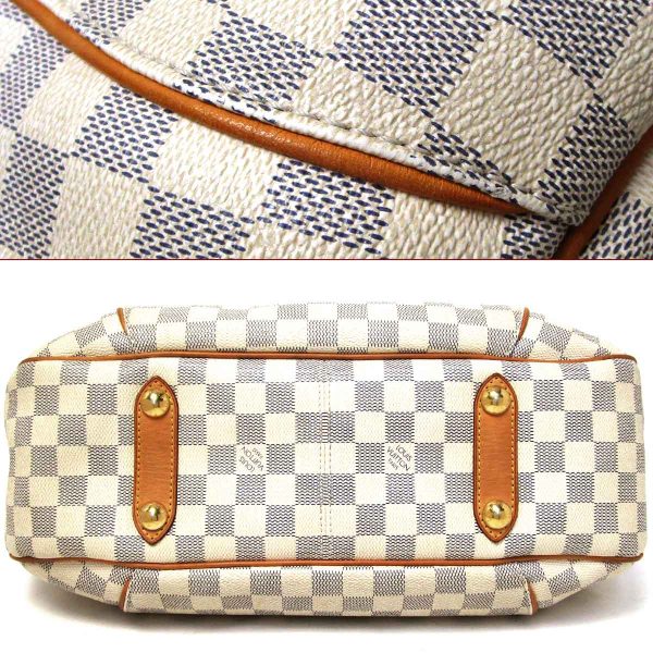 4 Louis Vuitton Shoulder Bag PM Damier Azur Galliera White