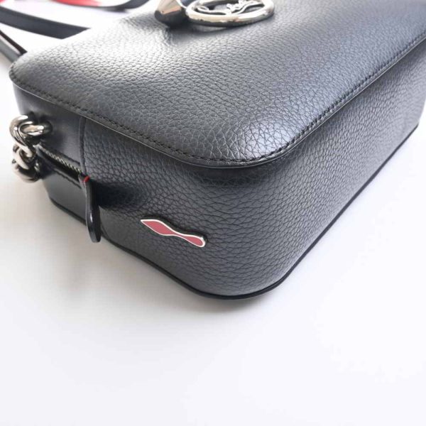 4 Christian Louboutin Mini Chain Shoulder Bag Leather Black