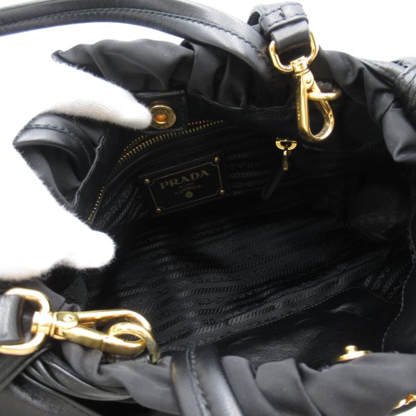 5 Prada 2 Way Shoulder Bag Nylon Black