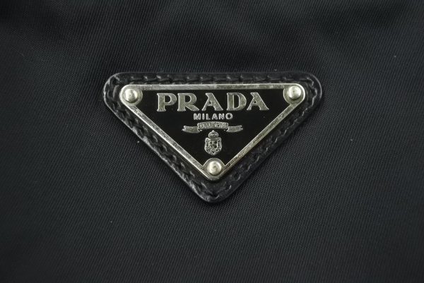 5 Prada Shoulder Bag Sacoche Leather Black