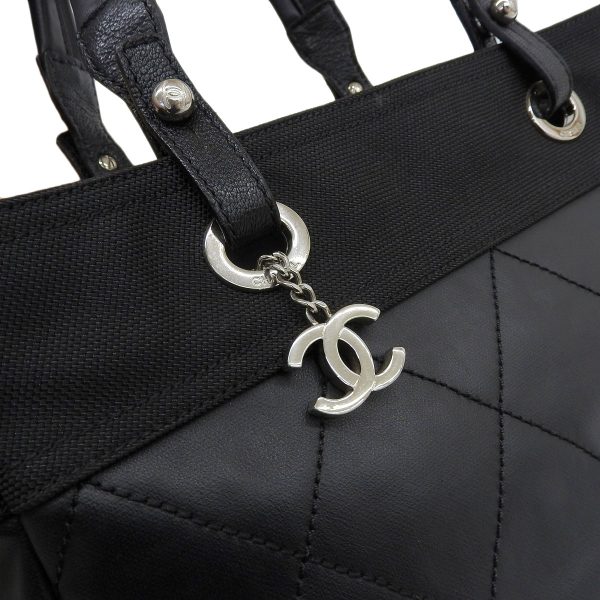 5 Chanel Paris Biarritz MM Tote Bag Black