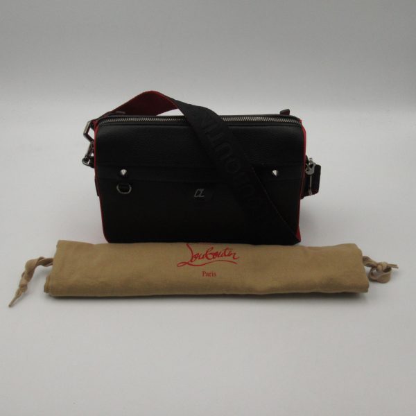 5 Christian Louboutin Shoulder Bag 2 Way Bag Calf Black