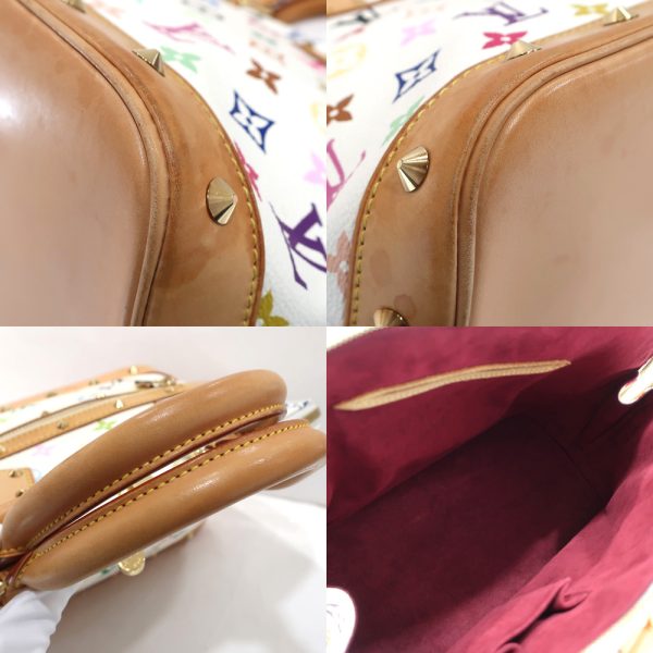 5 Louis Vuitton Handbag Alma PM Monogram Canvas Tanned Leather Bronze Multicolor