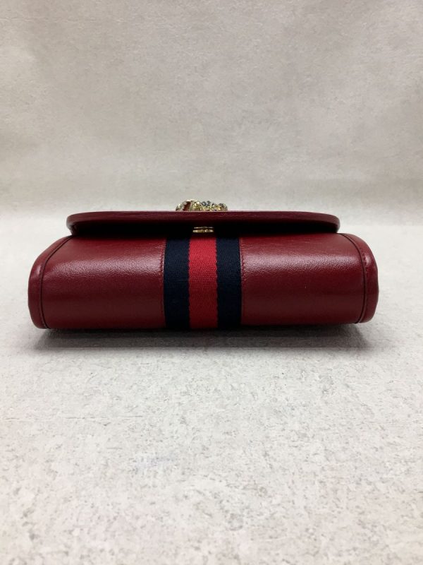 5 Gucci Shoulder Bag Mini Bag Leather Red