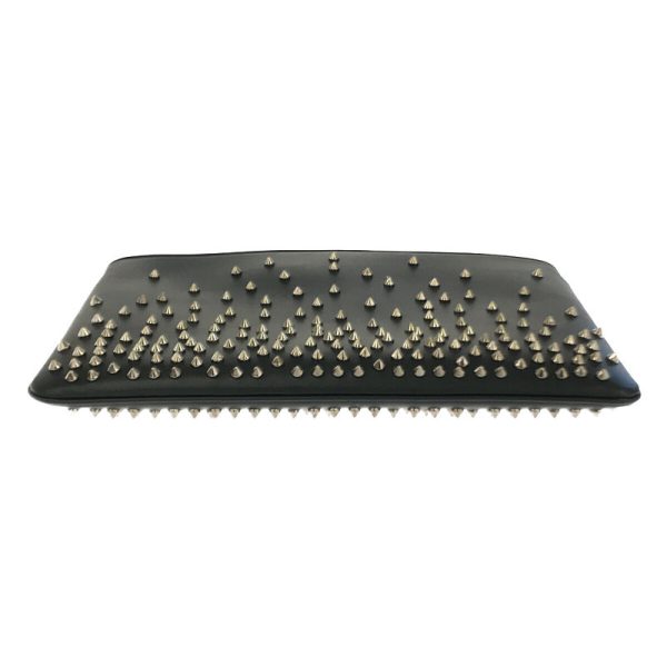 5 Christian Louboutin Loubiposh Random Stud Chain Clutch Bag Black