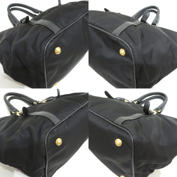 6 Prada 2 Way Hand Bag Nylon Leather Black