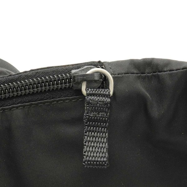 6 Prada Waist Bag Waist Pouch Body Bag Hip Bag Nylon Black Nero Silver Hardware