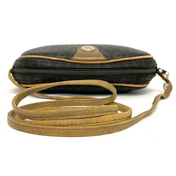 6 Dior Shoulder Bag Pochette Fastener Mini Bag Pvc Leather Black Beige