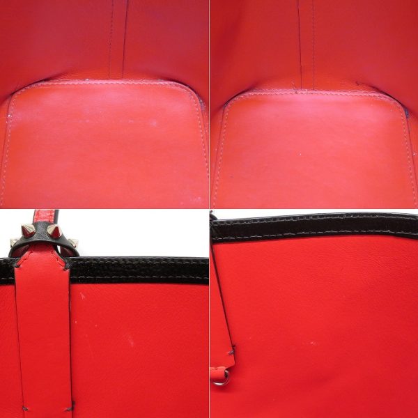 6 Christian Louboutin Kabata Small Tote Bag Patent Leather Black Red