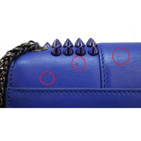 6 Christian Louboutin Mini Sweet Charity Shoulder Bag Leather Blue Purple