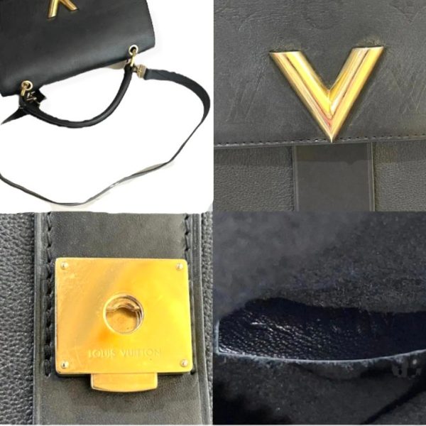 6 Louis Vuitton Very One Handle Black 2 Way Handbag