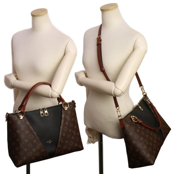 6 Louis Vuitton V Tote MM 2way Handbag Shoulder Bag