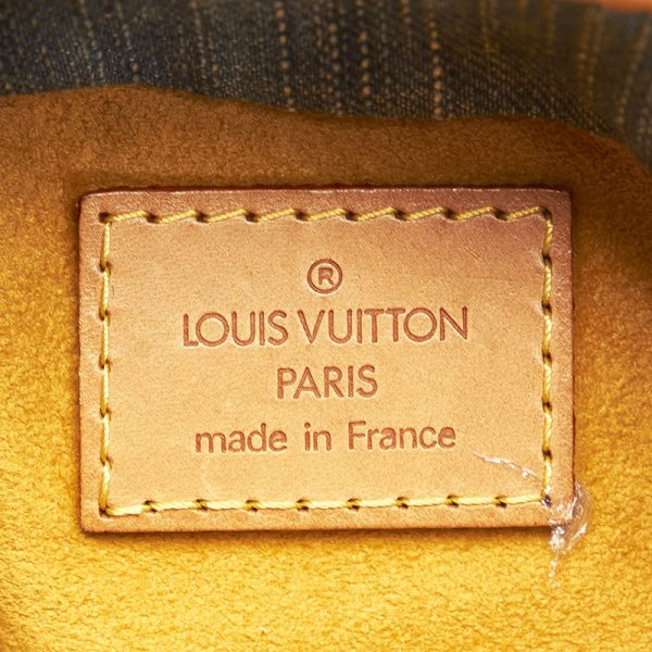 6 Louis Vuitton Monogram Denim Pleaty Mini Handbag Blue