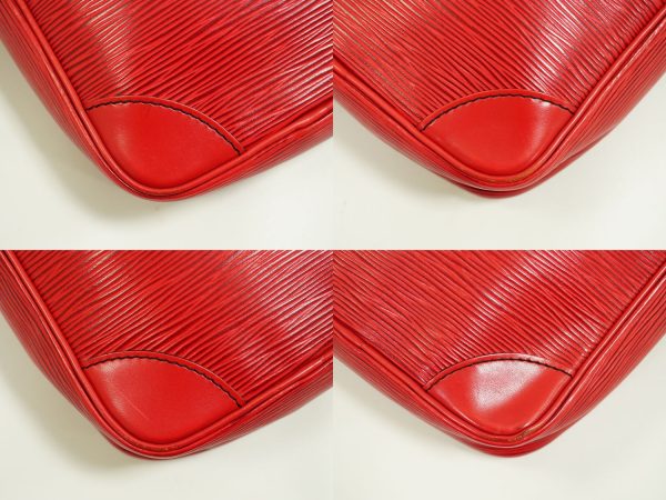 7 Louis Vuitton Danube Epi Leather Shoulder Bag Pochette Castilian Red