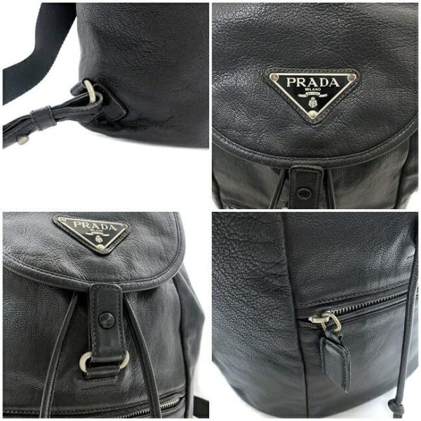 7 Prada Rucksack Backpack Leather Black