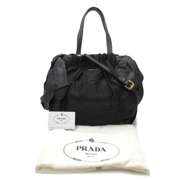 7 Prada 2 Way Shoulder Bag Nylon Black