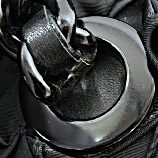 7 Prada Chain Shoulder Bag Nylon Black