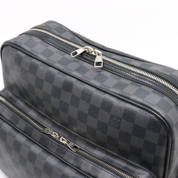 7 Louis Vuitton Damier Graphite Lo Shoulder Bag Diagonal Black Gray Shawl