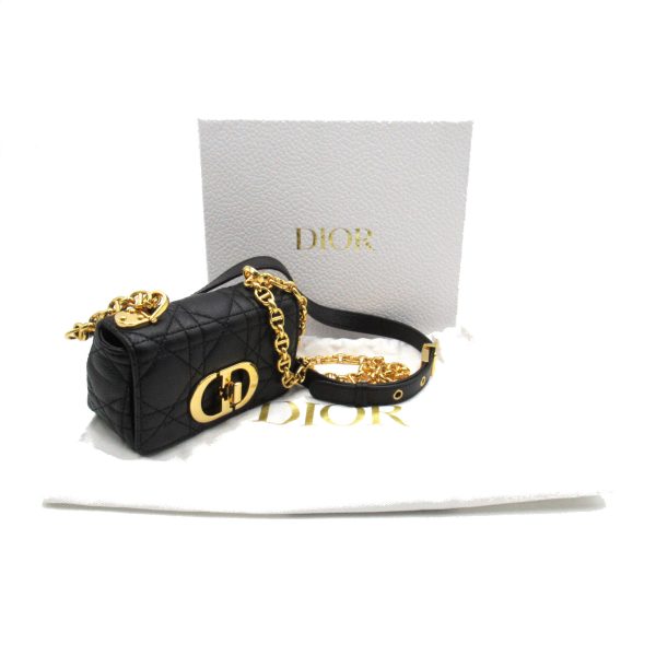 7 Dior Caro Micro Shoulder Bag Leather Black