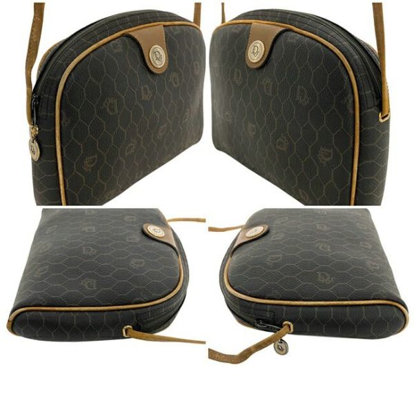 7 Dior Shoulder Bag Pochette Fastener Mini Bag Pvc Leather Black Beige