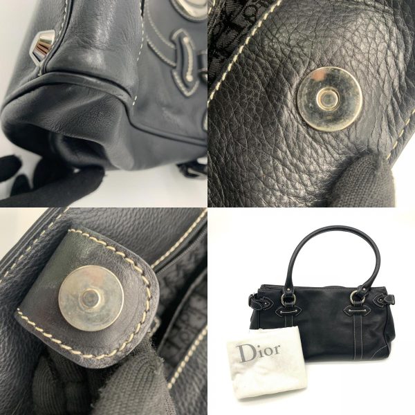 7 Dior Handbag Bag Leather Black