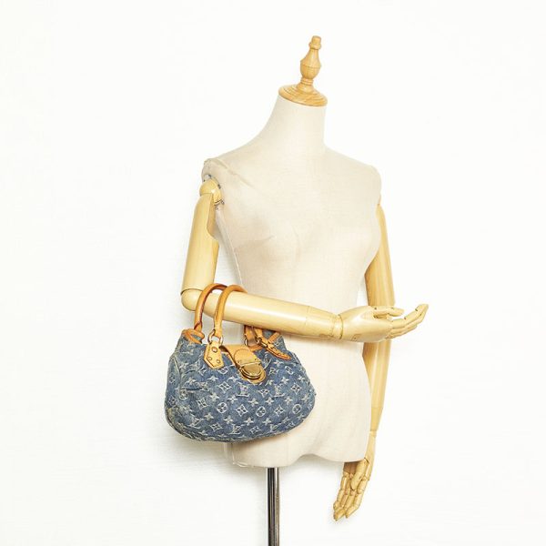 7 Louis Vuitton Monogram Denim Pleaty Mini Handbag Blue