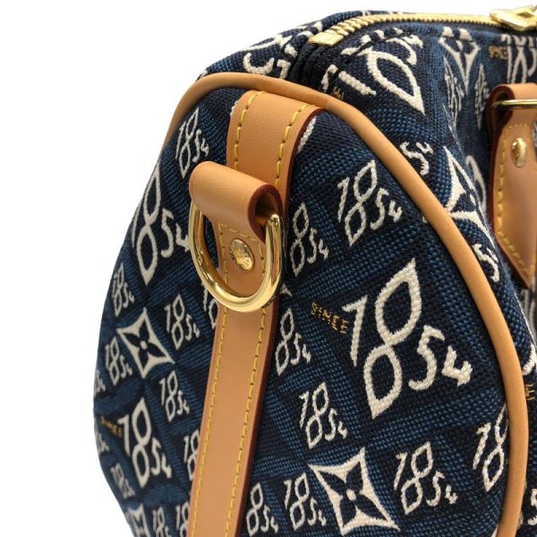 7 Louis Vuitton Speedy Bandouliere 25 Navy Boston Bag