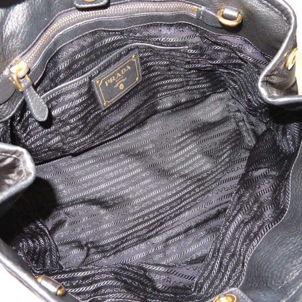 8 Prada 2 Way Hand Bag Nylon Leather Black