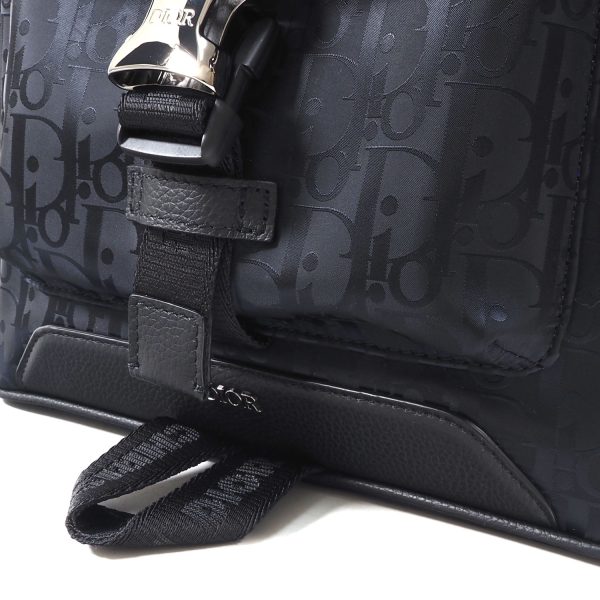 8 Christian Dior Explorer Backpack Nylon Leather Black Silver Color Metal Fittings