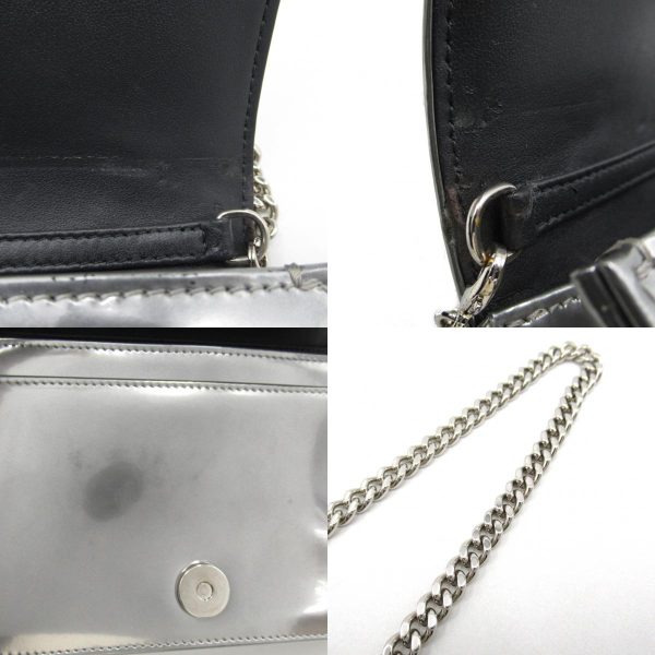 9 Dior Shoulder Bag Leather Silver