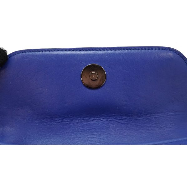 9 Christian Louboutin Mini Sweet Charity Shoulder Bag Leather Blue Purple