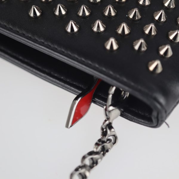 9 Christian Louboutin Ruby Posh Clutch Bag Leather Black