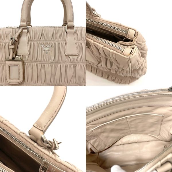 9 Prada Tote Shoulder Bag Pink Beige