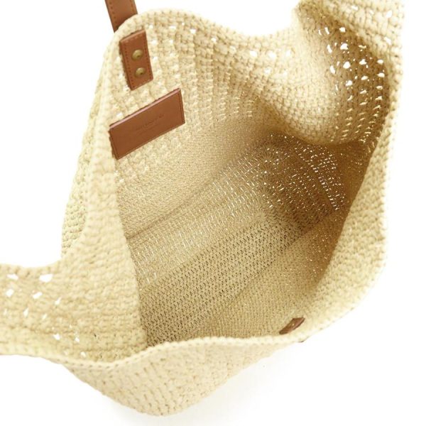 brandbrand 200098662018 2 d 20221206150938 SAINT LAURENT PARIS Hobo Bag Diagonal Shoulder Bag Raffia Leather Natural